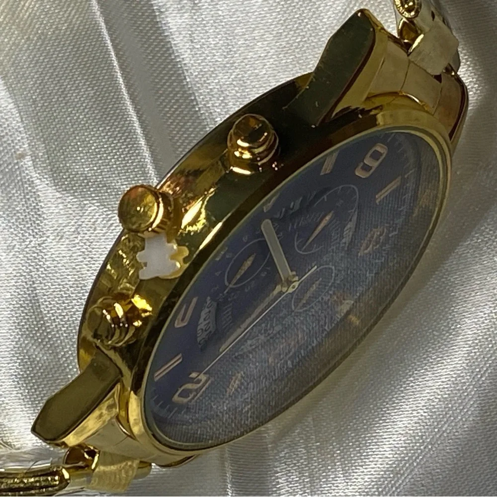 Gold style and Blue Men's Watch